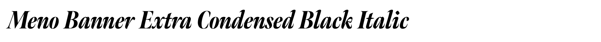Meno Banner Extra Condensed Black Italic image